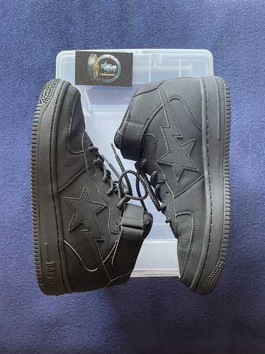 Bape Bape Black/Black Nubuck Hi Top Bapestas