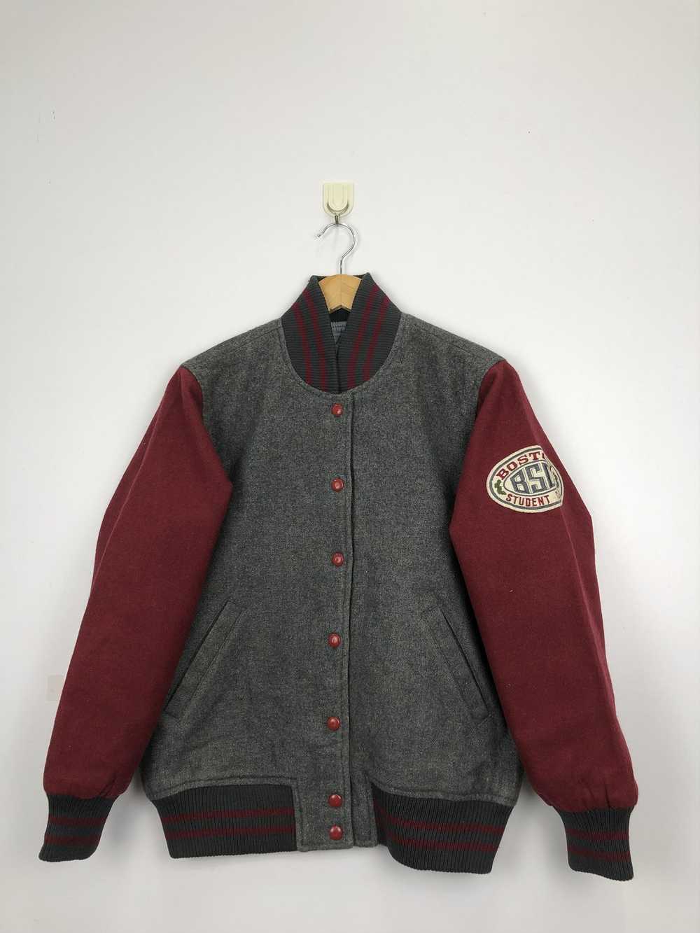 Boston × Varsity Jacket × Vintage Vintage 90s Bos… - image 1