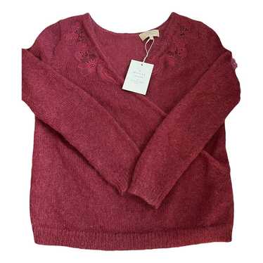 Sézane Vladimir jumper mohair and wool blend stripped Le Fil outlet rouge Sweater M