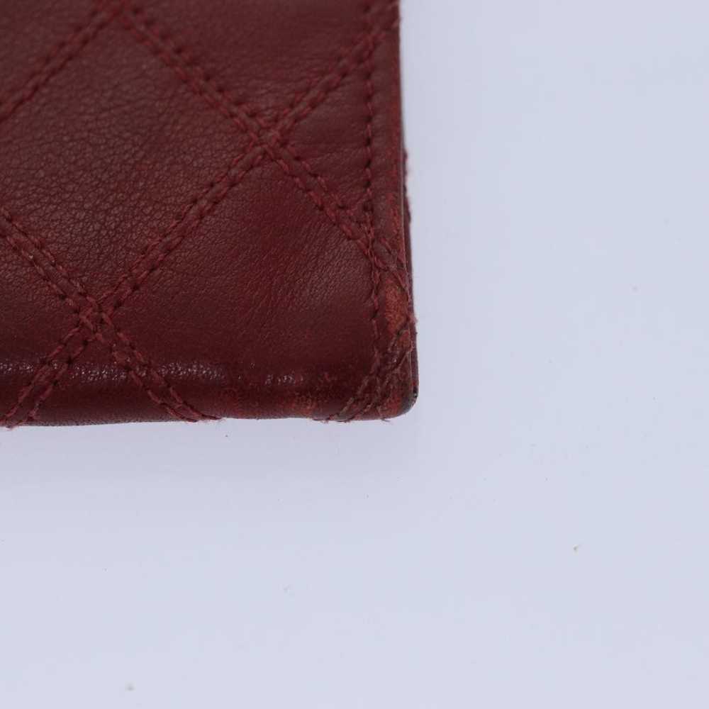 Chanel CHANEL Bicolore Pouch Leather Red CC Auth … - image 11