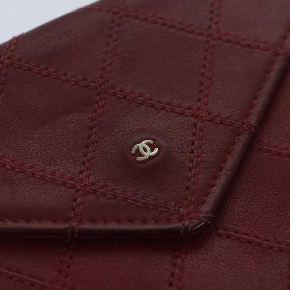 Chanel CHANEL Bicolore Pouch Leather Red CC Auth … - image 12