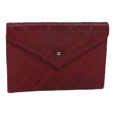 Chanel CHANEL Bicolore Pouch Leather Red CC Auth … - image 1