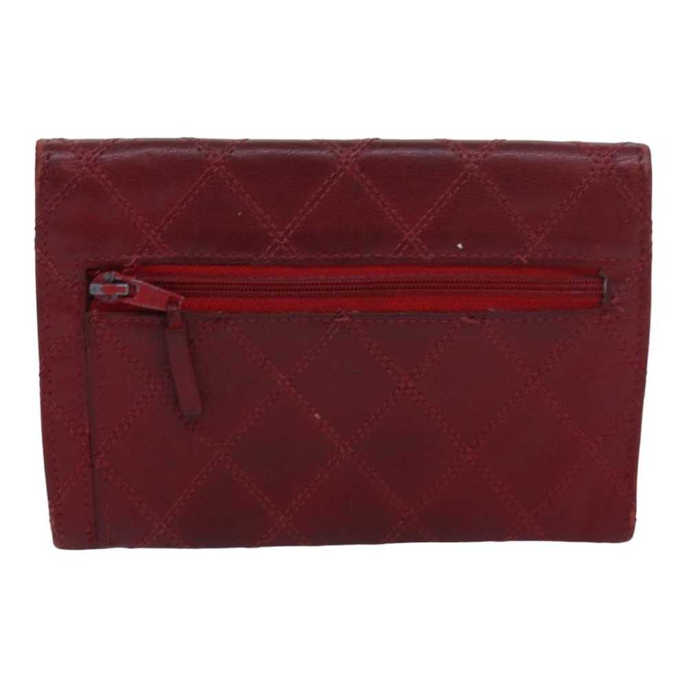 Chanel CHANEL Bicolore Pouch Leather Red CC Auth … - image 3