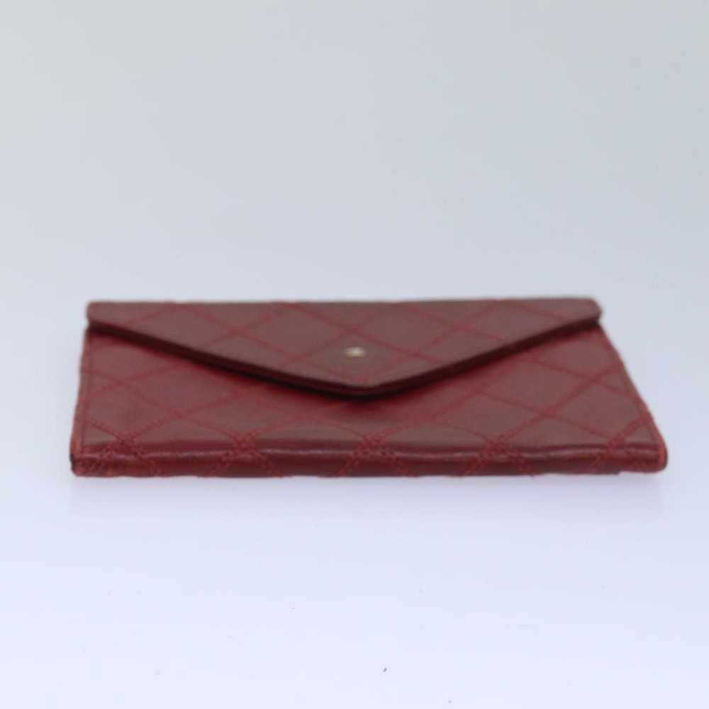 Chanel CHANEL Bicolore Pouch Leather Red CC Auth … - image 7