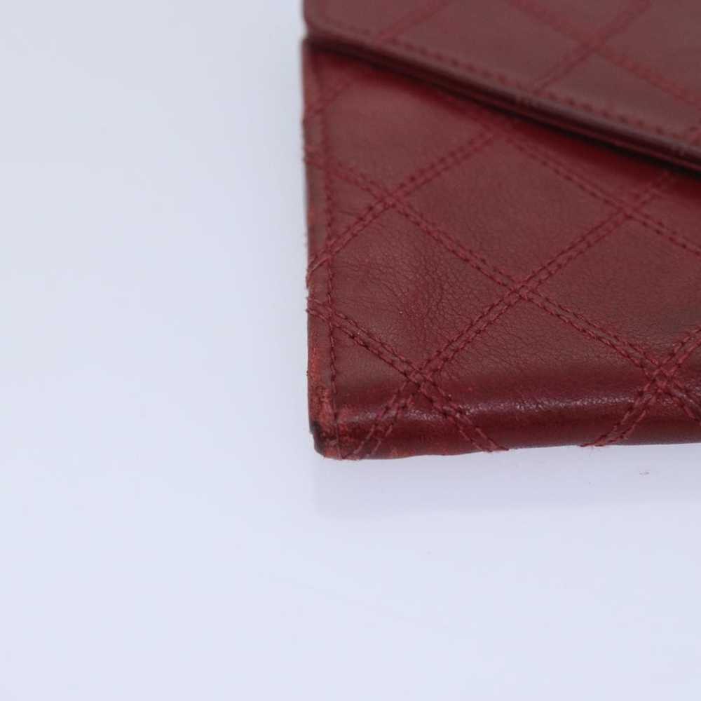 Chanel CHANEL Bicolore Pouch Leather Red CC Auth … - image 8