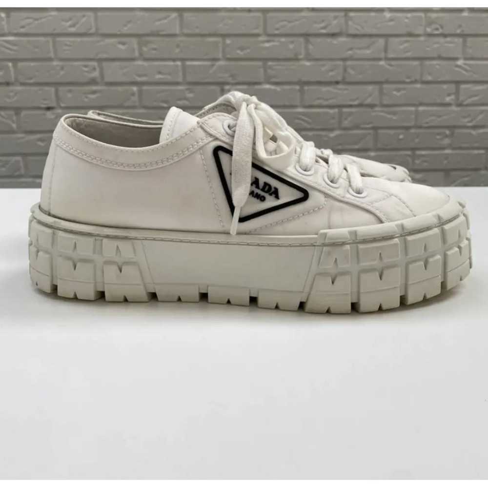 Prada Double Wheel leather trainers - image 2