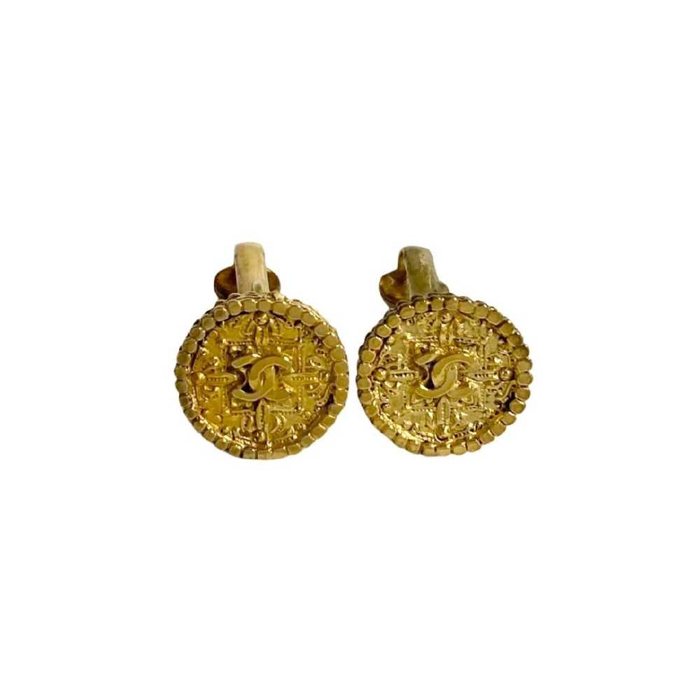 CHANEL Vintage Coco Mark Motif Logo Earrings - image 1