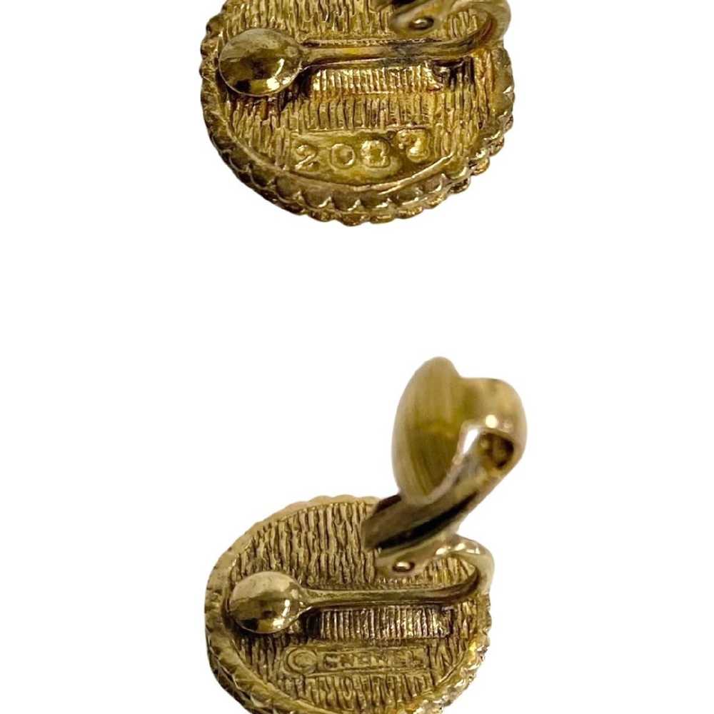 CHANEL Vintage Coco Mark Motif Logo Earrings - image 2