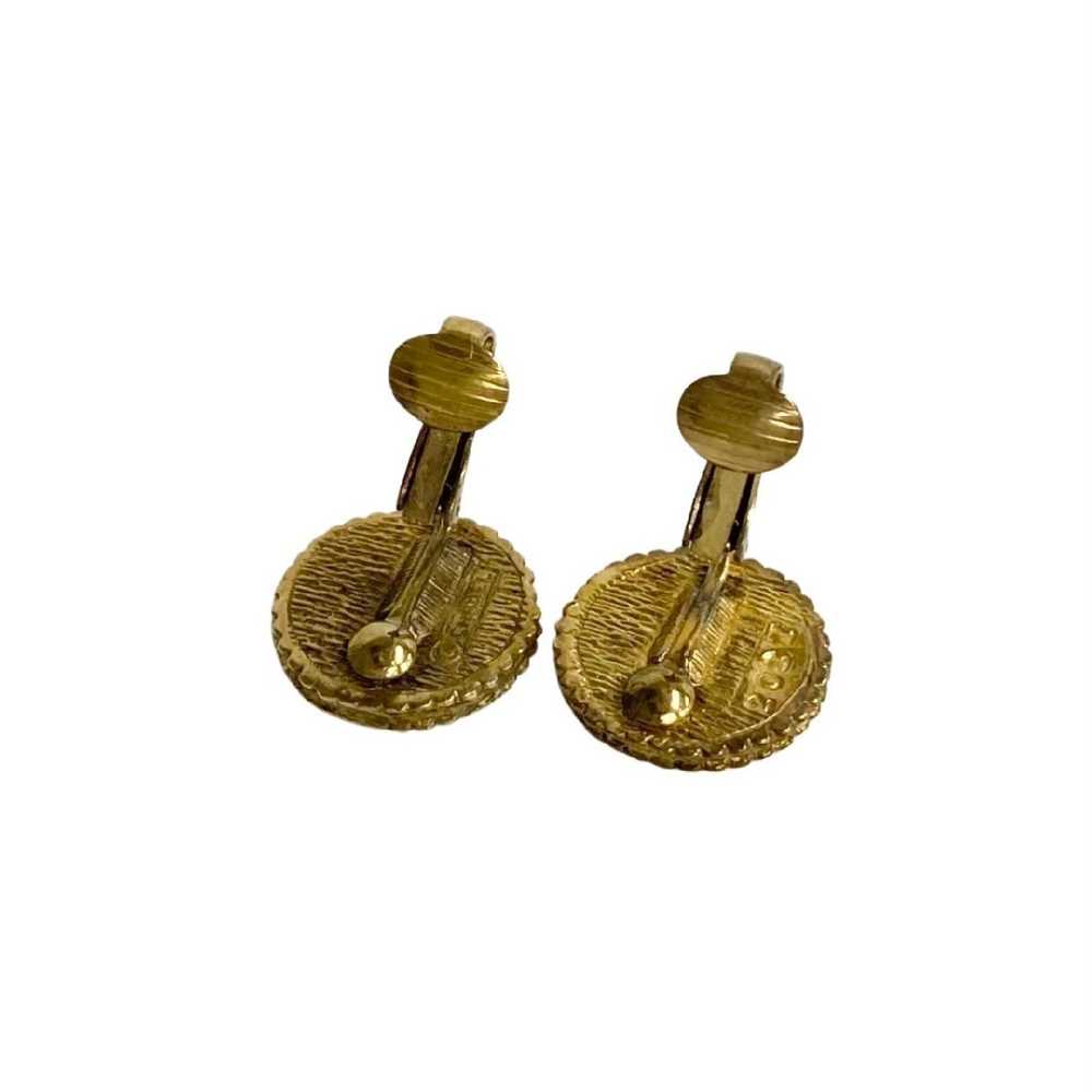 CHANEL Vintage Coco Mark Motif Logo Earrings - image 3