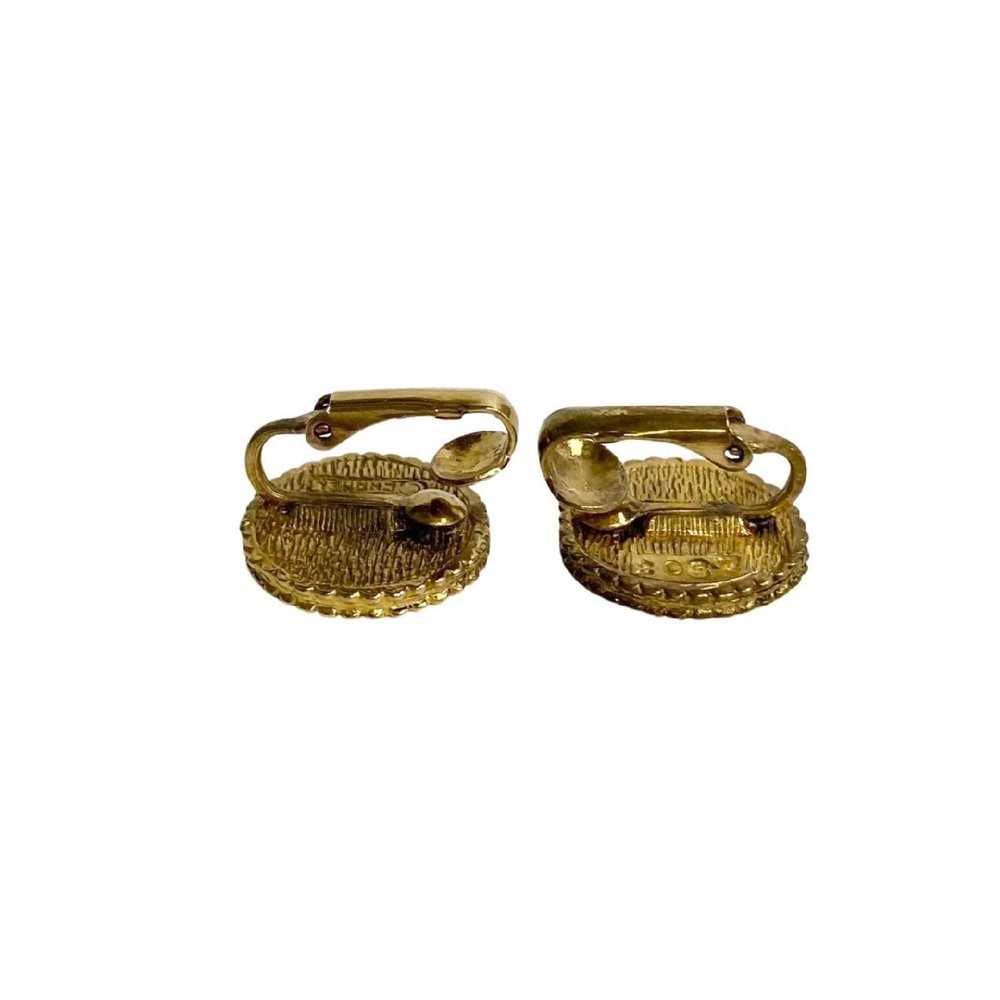 CHANEL Vintage Coco Mark Motif Logo Earrings - image 5