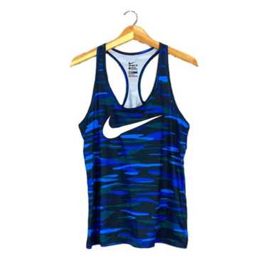 Women's Blue Camo The Nike Tee Tank Top L - image 1