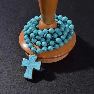 Other × Streetwear × Vintage Blue Turquoise Beads… - image 1