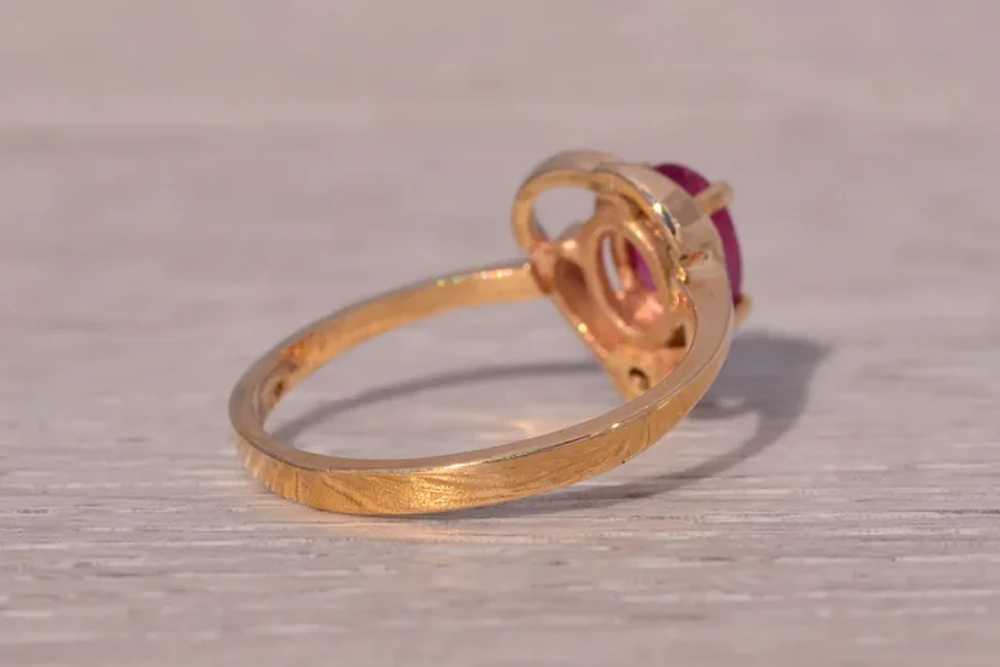 Ruby and Diamond Ring in 14 Karat Yellow Gold - image 4