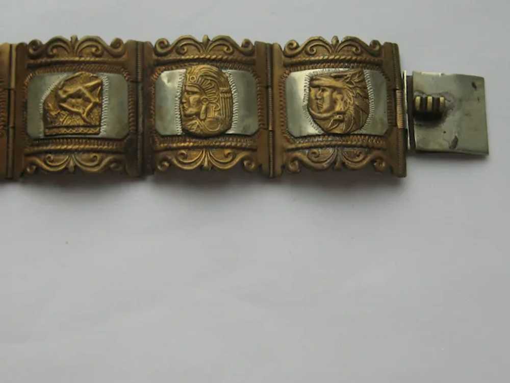 Vintage Mexico Taxco Mexican Realist Faces Sterli… - image 2