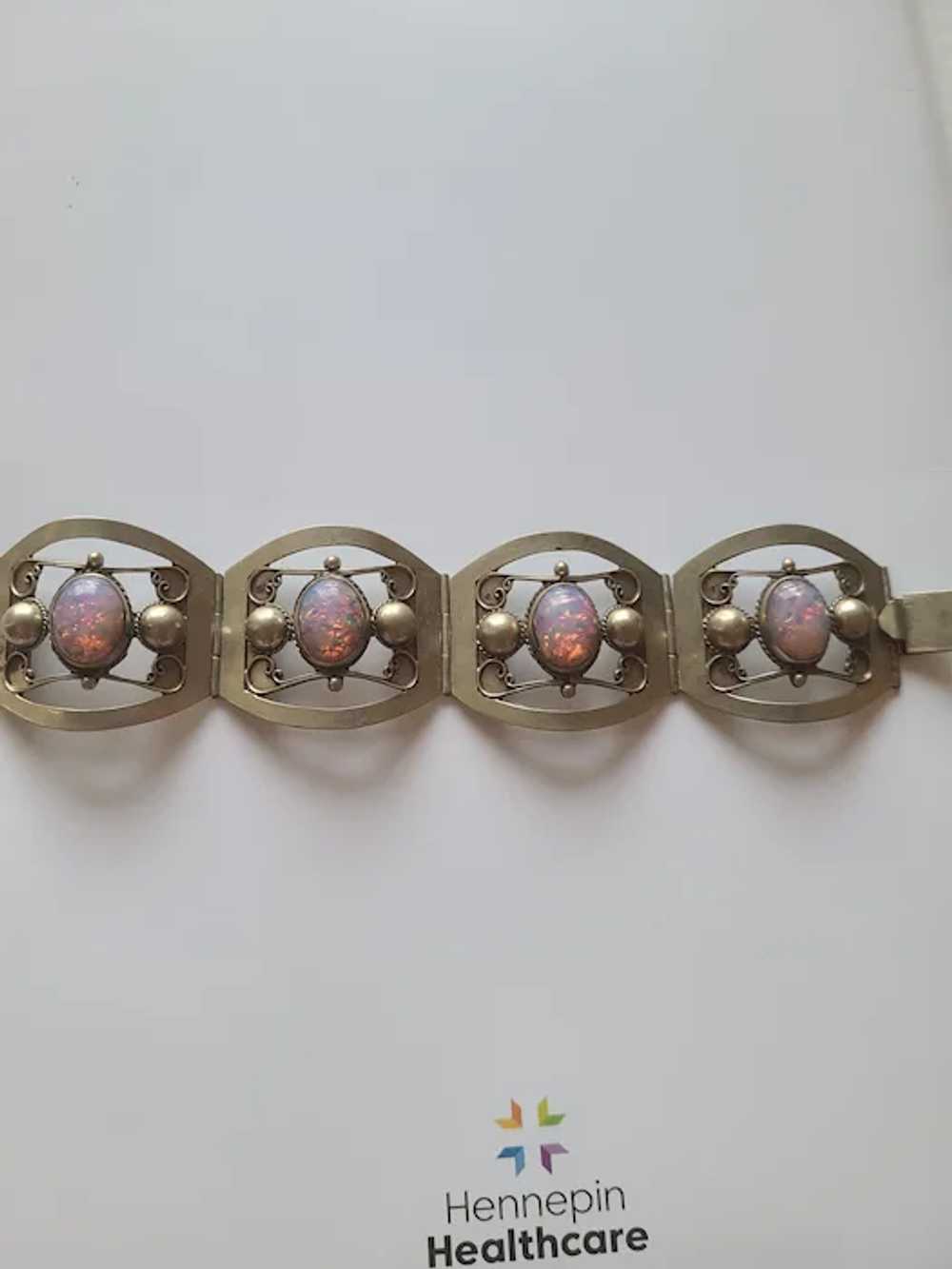 Vintage Mexican TAXCO Bracelet Patina Sterling Si… - image 2