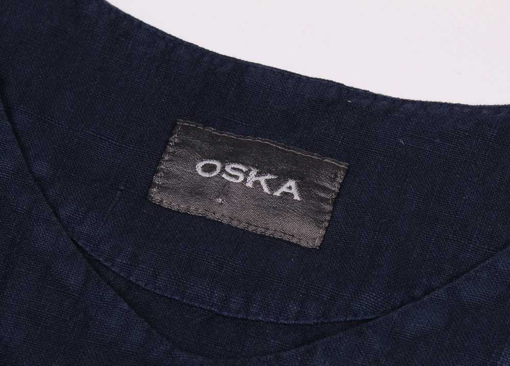 Avant Garde × Vintage Vintage OSKA Navy Linen Cro… - image 5