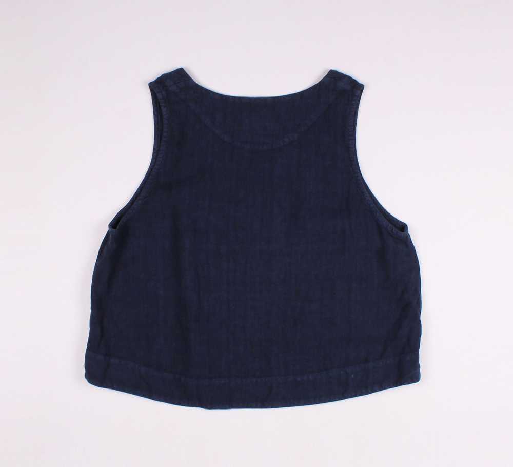 Avant Garde × Vintage Vintage OSKA Navy Linen Cro… - image 8