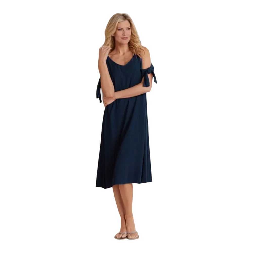 Soft Surroundings Destin Navy Blue Cold Shoulder … - image 2