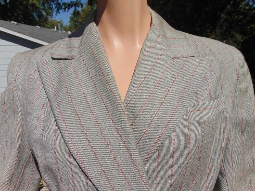 VTG 40s Roy H Bjorkman Double Breasted Pin Stripe… - image 3