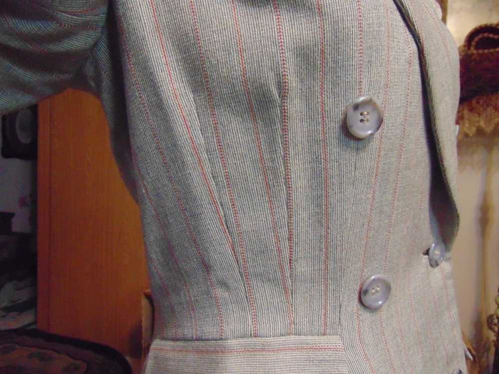 VTG 40s Roy H Bjorkman Double Breasted Pin Stripe… - image 5