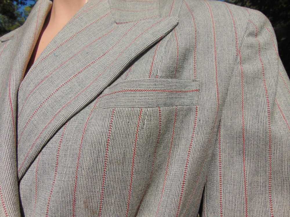 VTG 40s Roy H Bjorkman Double Breasted Pin Stripe… - image 6