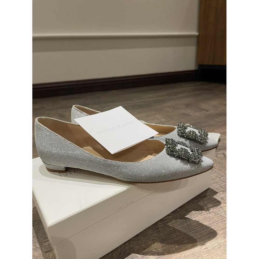 Manolo Blahnik Hangisi glitter ballet flats - image 4