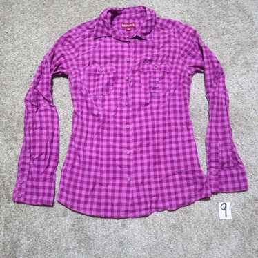 Merona Merona Pink Plaid Flannel Light Weight Top… - image 1