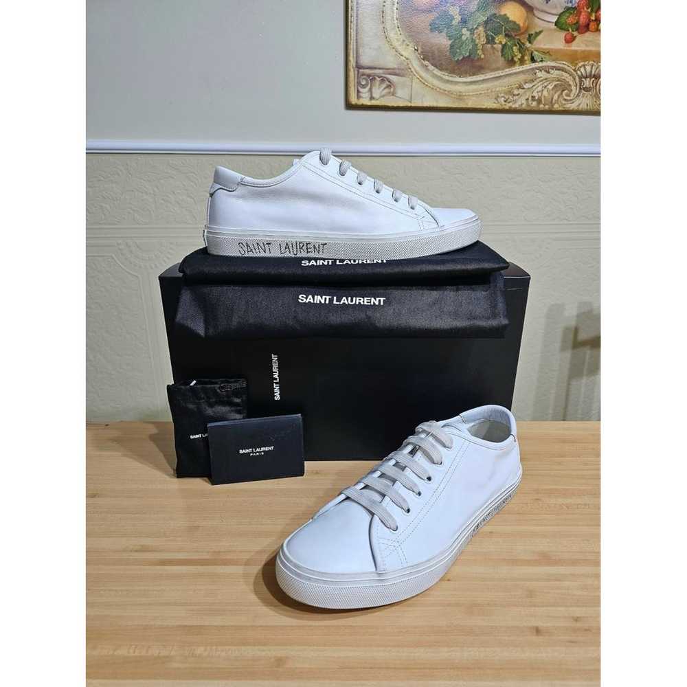 Saint Laurent Malibu leather low trainers - image 2