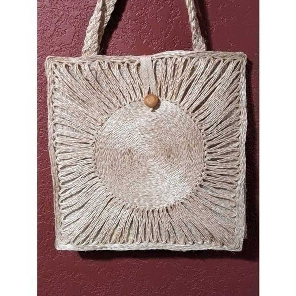 NWOT vintage 1970s hippie boho bag,tote by Bazaar - image 2