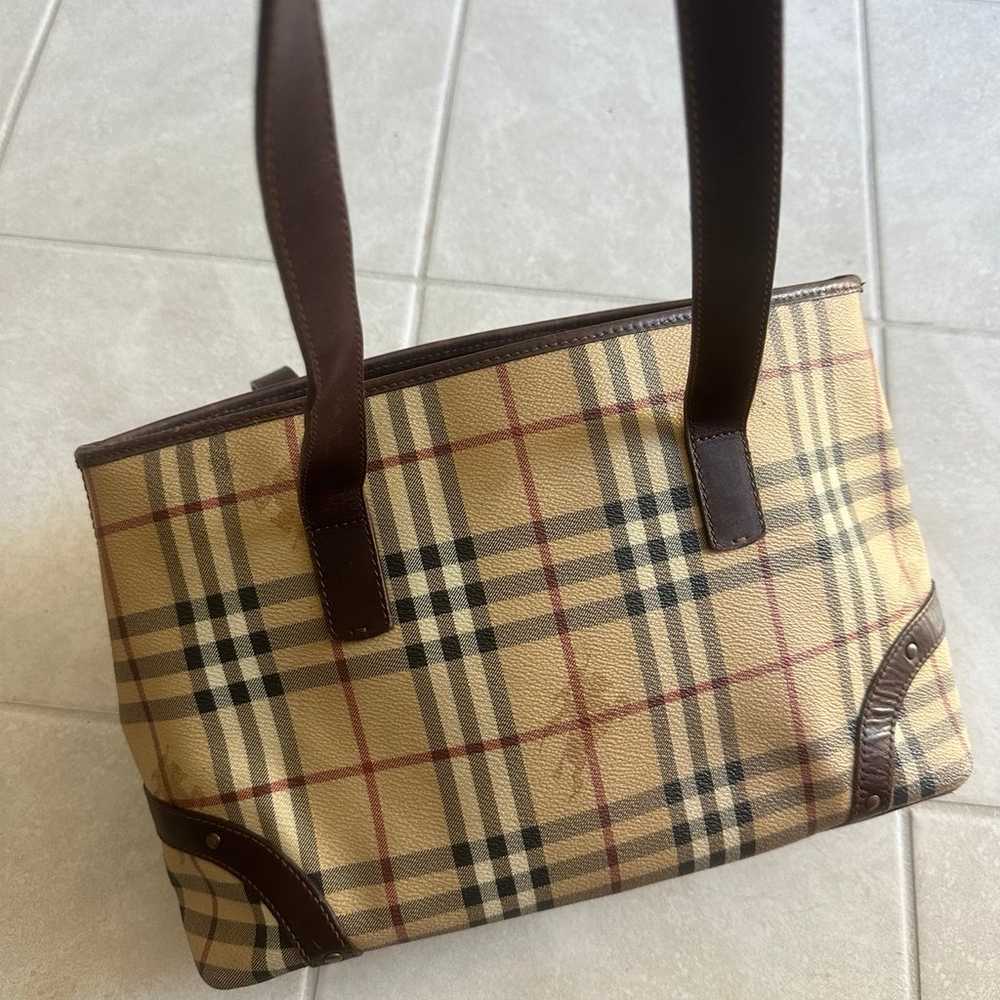 Vintage Burberry shoulder tote bag - image 2