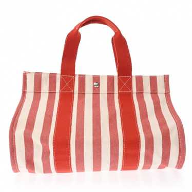 Hermes HERMES Cannes PM Red and White Unisex Canv… - image 1