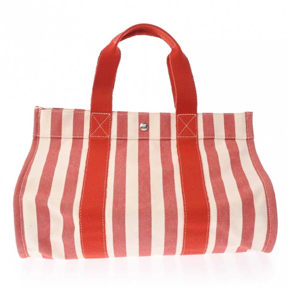 Hermes HERMES Cannes PM Red and White Unisex Canv… - image 2