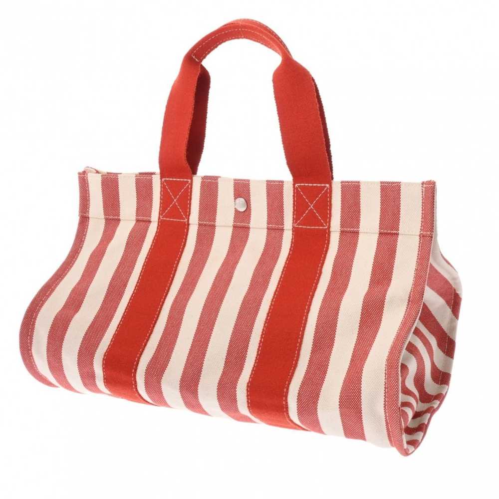 Hermes HERMES Cannes PM Red and White Unisex Canv… - image 3