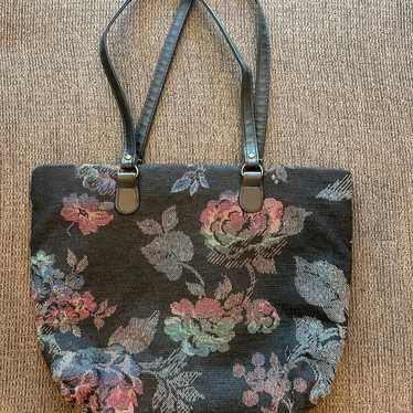 Vintage Floral Tapestry Tote - image 1