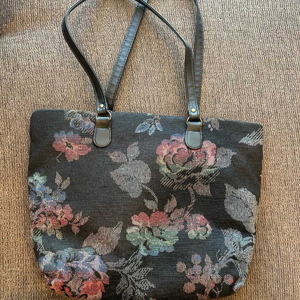 Vintage Floral Tapestry Tote - image 6