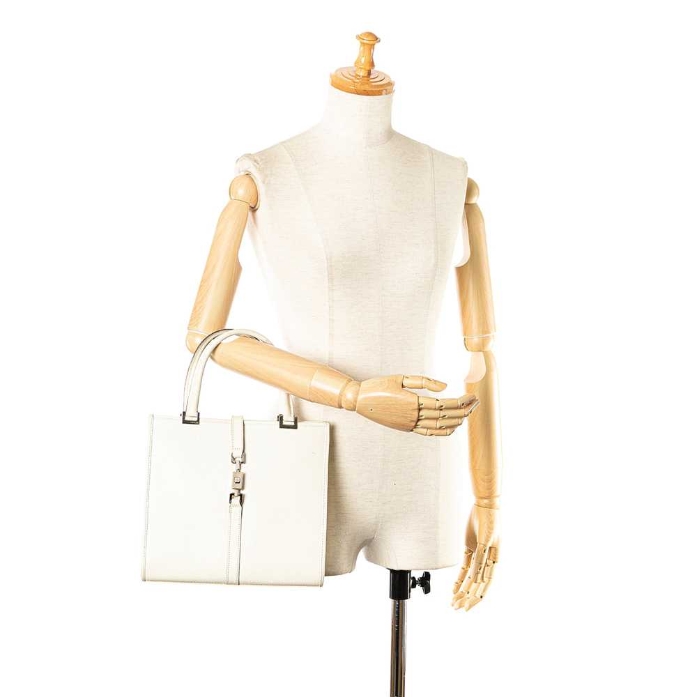 White Gucci Leather Jackie Handbag - image 11