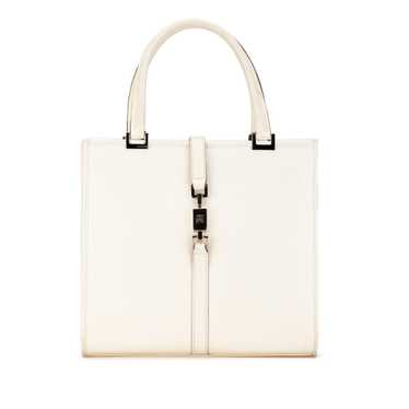 White Gucci Leather Jackie Handbag - image 1