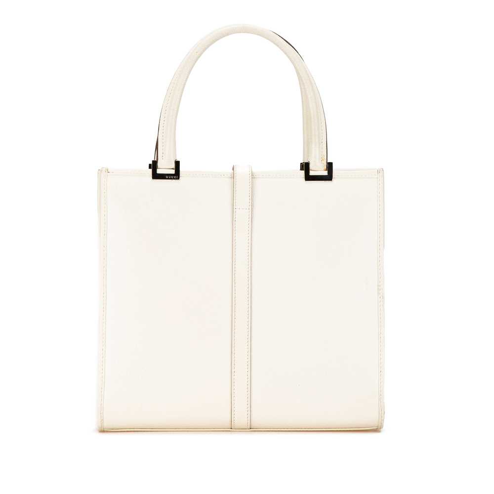 White Gucci Leather Jackie Handbag - image 3