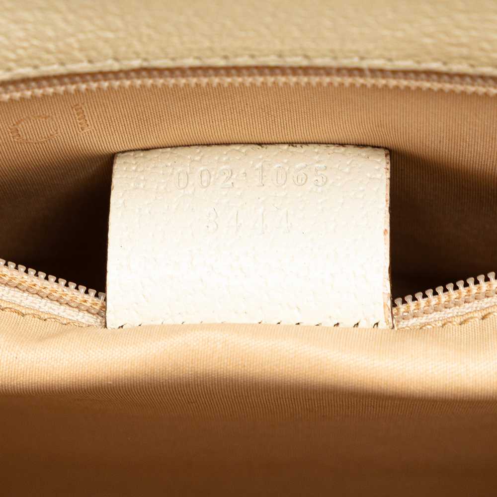 White Gucci Leather Jackie Handbag - image 7