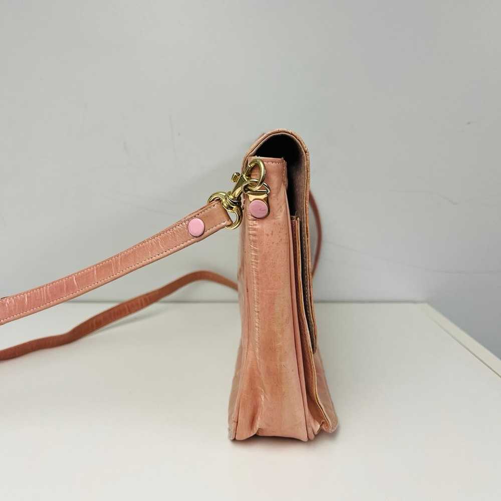 Vintage Pale Pink Eel Skin Shoulder Bag by SUNCO - image 5