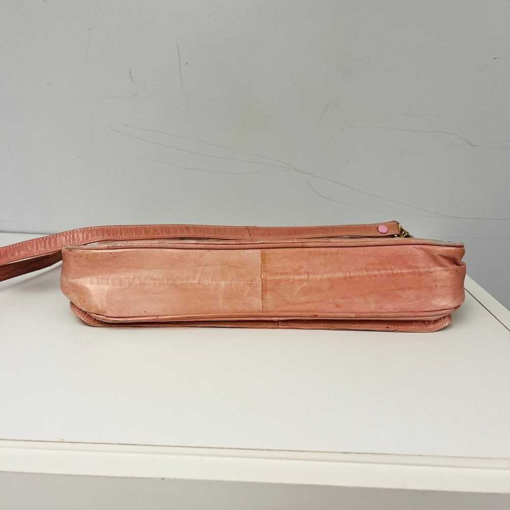 Vintage Pale Pink Eel Skin Shoulder Bag by SUNCO - image 6