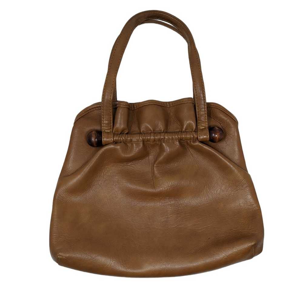 Vintage 1970s Faux Leather Bag Brown - image 1