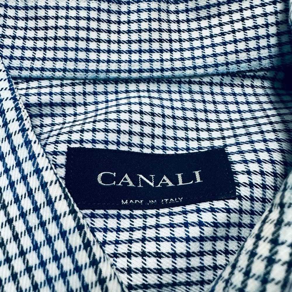 Canali Canali blue plaid button down - image 5