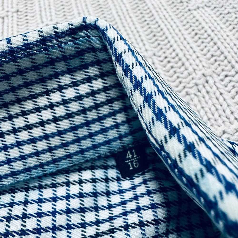 Canali Canali blue plaid button down - image 6