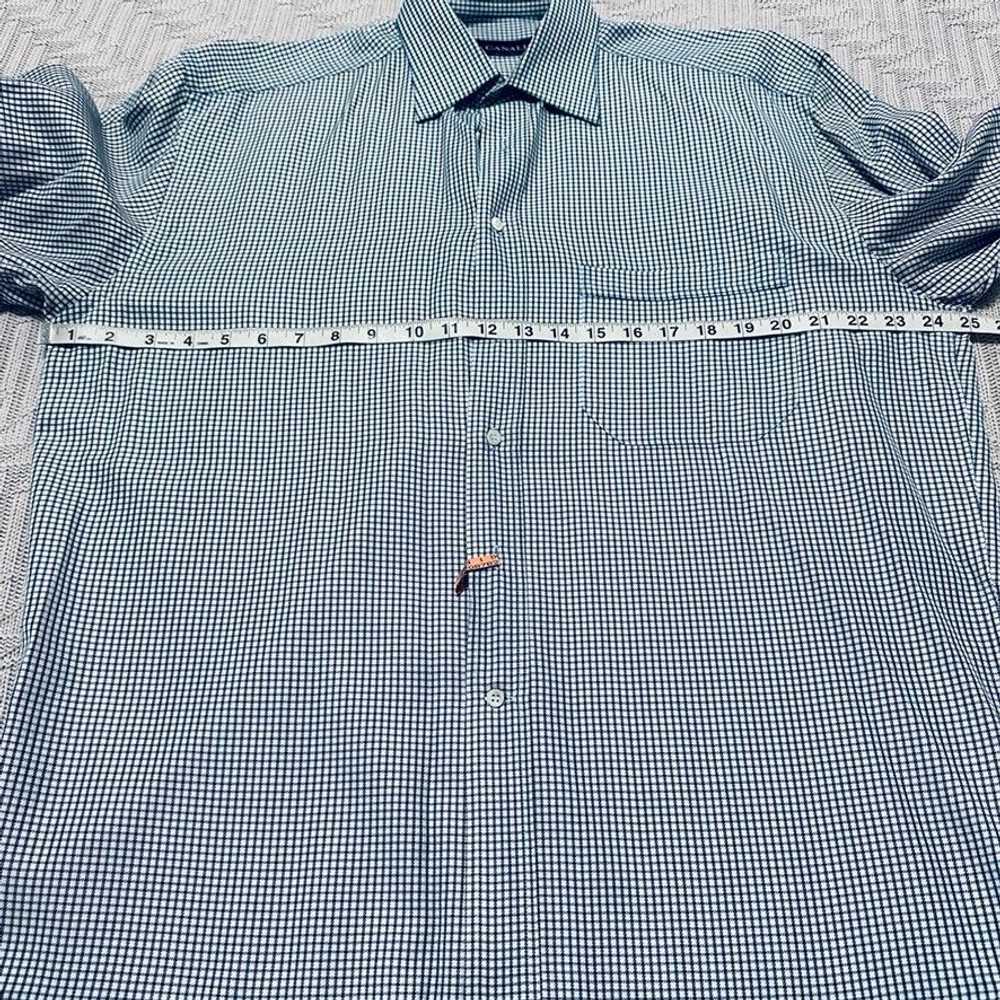 Canali Canali blue plaid button down - image 7