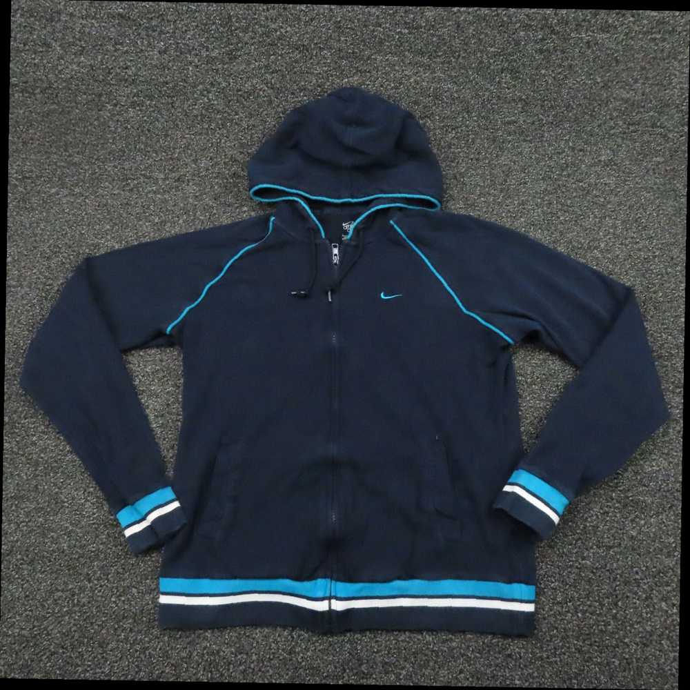 Nike Navy Blue Hooded Long Sleeve Full Zip Runnin… - image 1