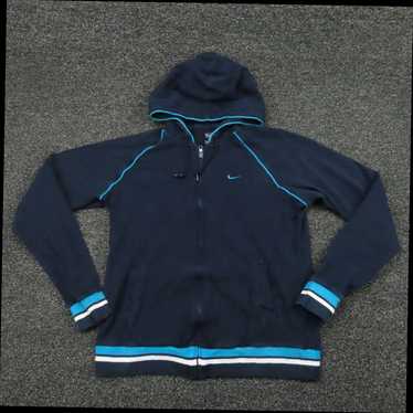 Nike Navy Blue Hooded Long Sleeve Full Zip Runnin… - image 1