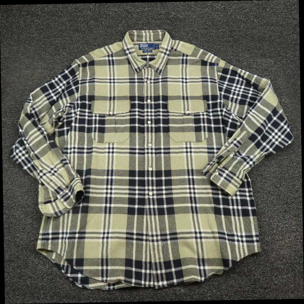 Polo Ralph Lauren Authentic Beige and Black Plaid… - image 1