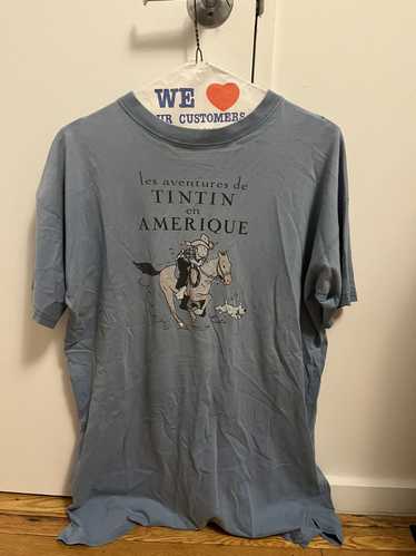 Vintage Tintin in America Western 1990s T-Shirt