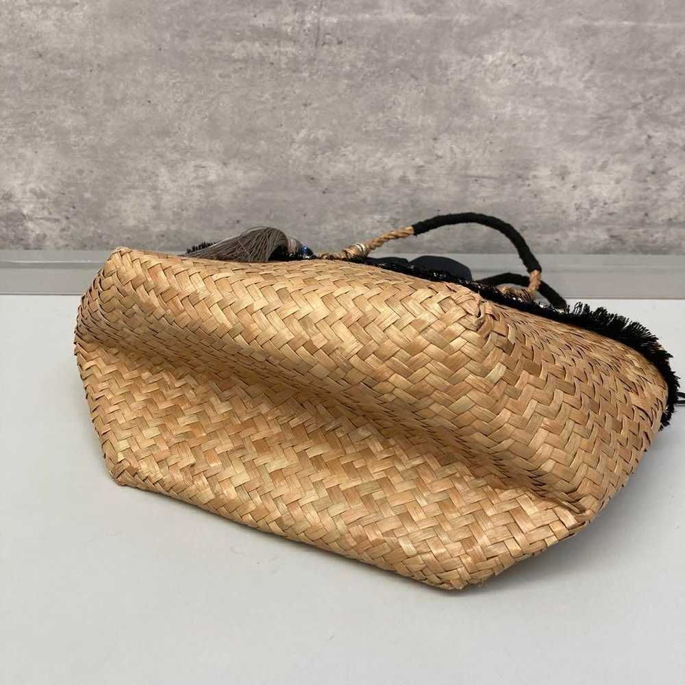 Basket bag, basket, handbag, fringe, beads, women… - image 4